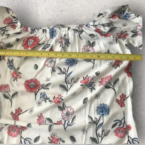 Milan Kiss Women’s Large Floral Off-Shoulder Maxi Dress Lightweight Side Slit - Picture 6 of 7